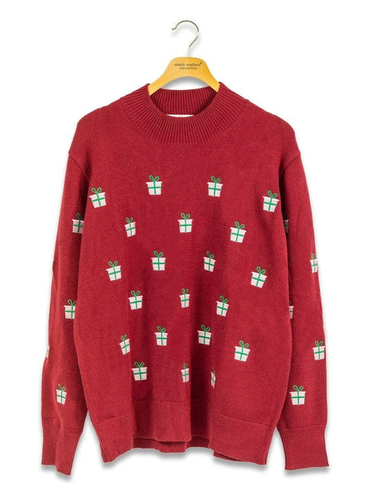 Present Maroon Sweater - She Chester