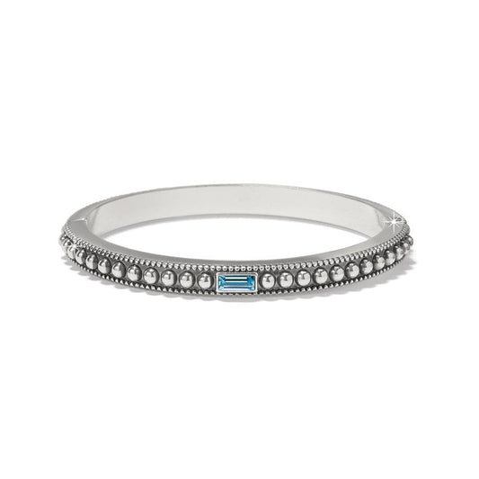 Pretty Tough Gem Aqua Hinge Bangle - She Chester