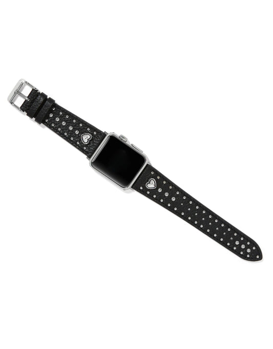 Pretty Tough Heart Black Watch Band - W2045A - She Chester