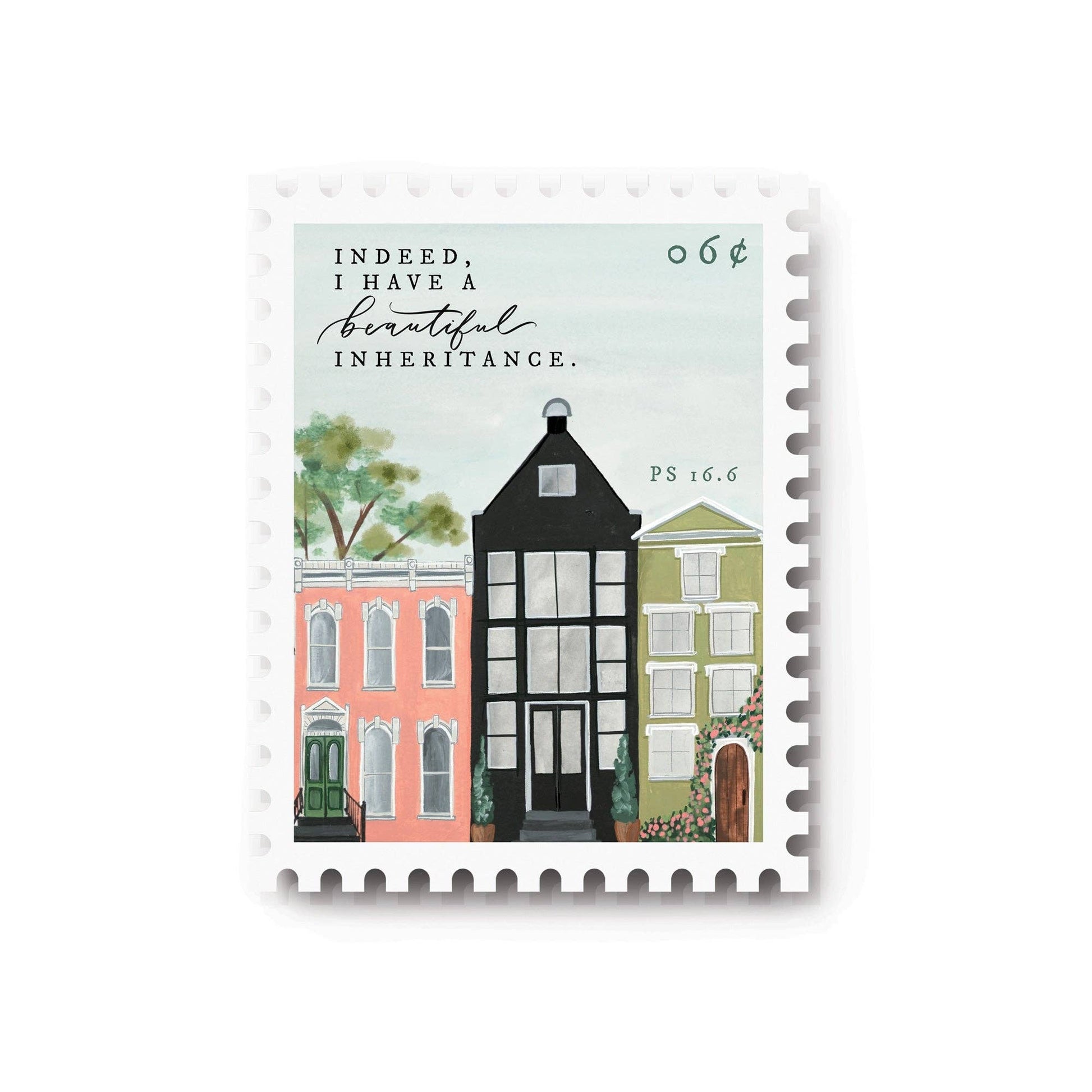 Psalm 16:6 Stamp Sticker - She Chester