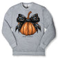 Pumpkin Black Bow Crew - She Chester