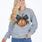 Pumpkin Black Bow Crew - She Chester