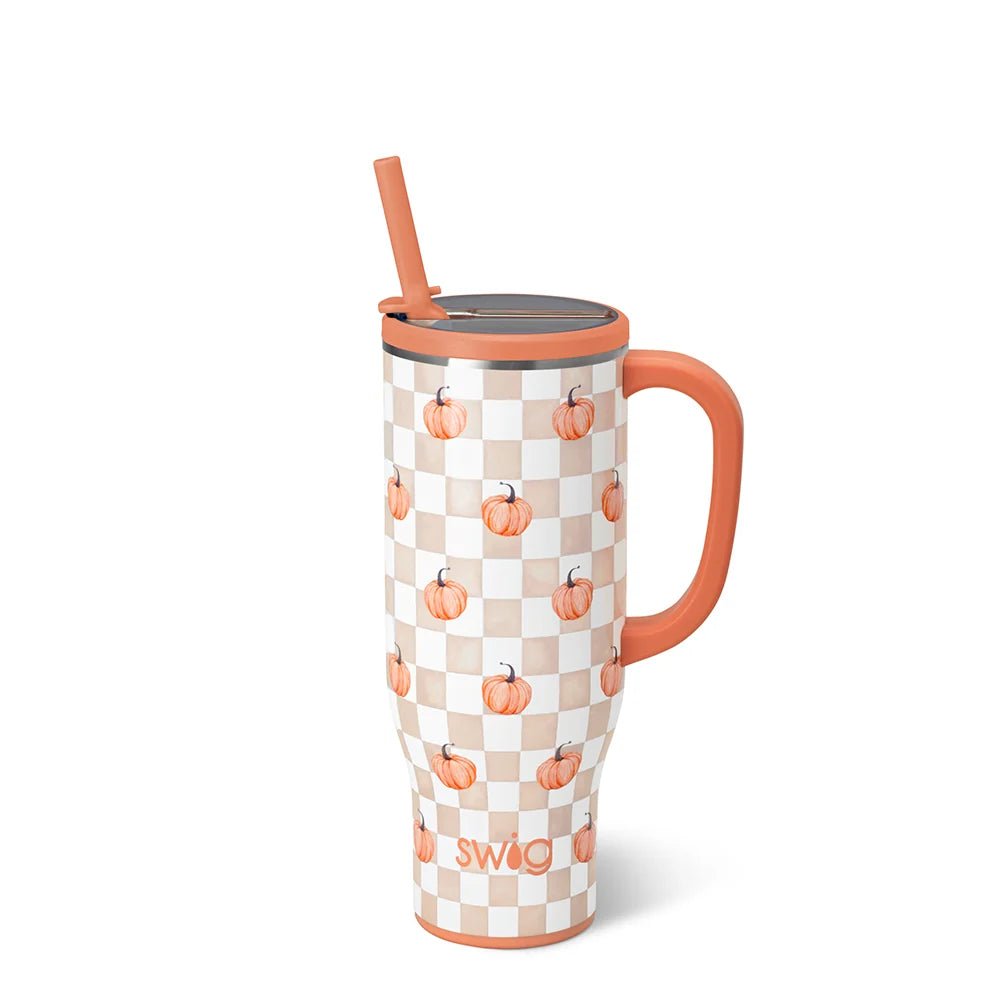 Pumpkin Check Mega Mug 30oz - She Chester
