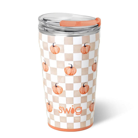 Pumpkin Check Party Cup 24oz - She Chester