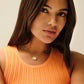 PUMPKIN SHORT PENDANT NECKLACE GOLD IVORY MOTHER OF PEARL - She Chester