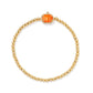 PUMPKIN STRETCH BRACELET GOLD ORANGE MOTHER OF PEARL - She Chester