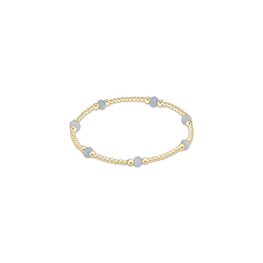 Purpose Gemstone 4mm Bracelet - Aquamarine - She Chester