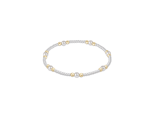 Purpose Pearl 4mm Bead Bracelet - Mixed Metal - She Chester