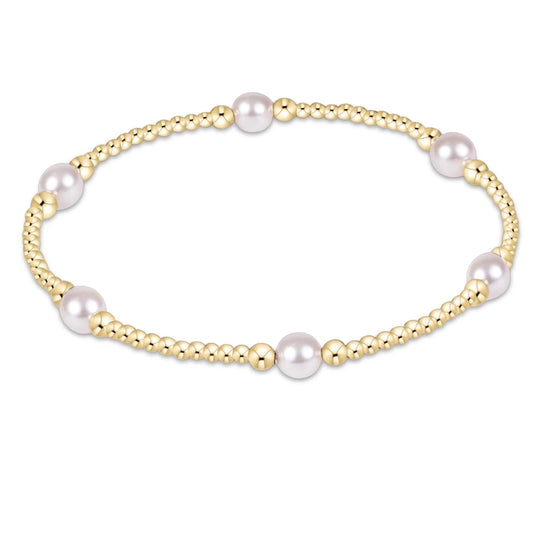 Purpose Pearl 5mm Gold Bracelet - She Chester
