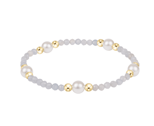 Purpose Pearl 6mm Gem Bracelet - Aquamarine - She Chester