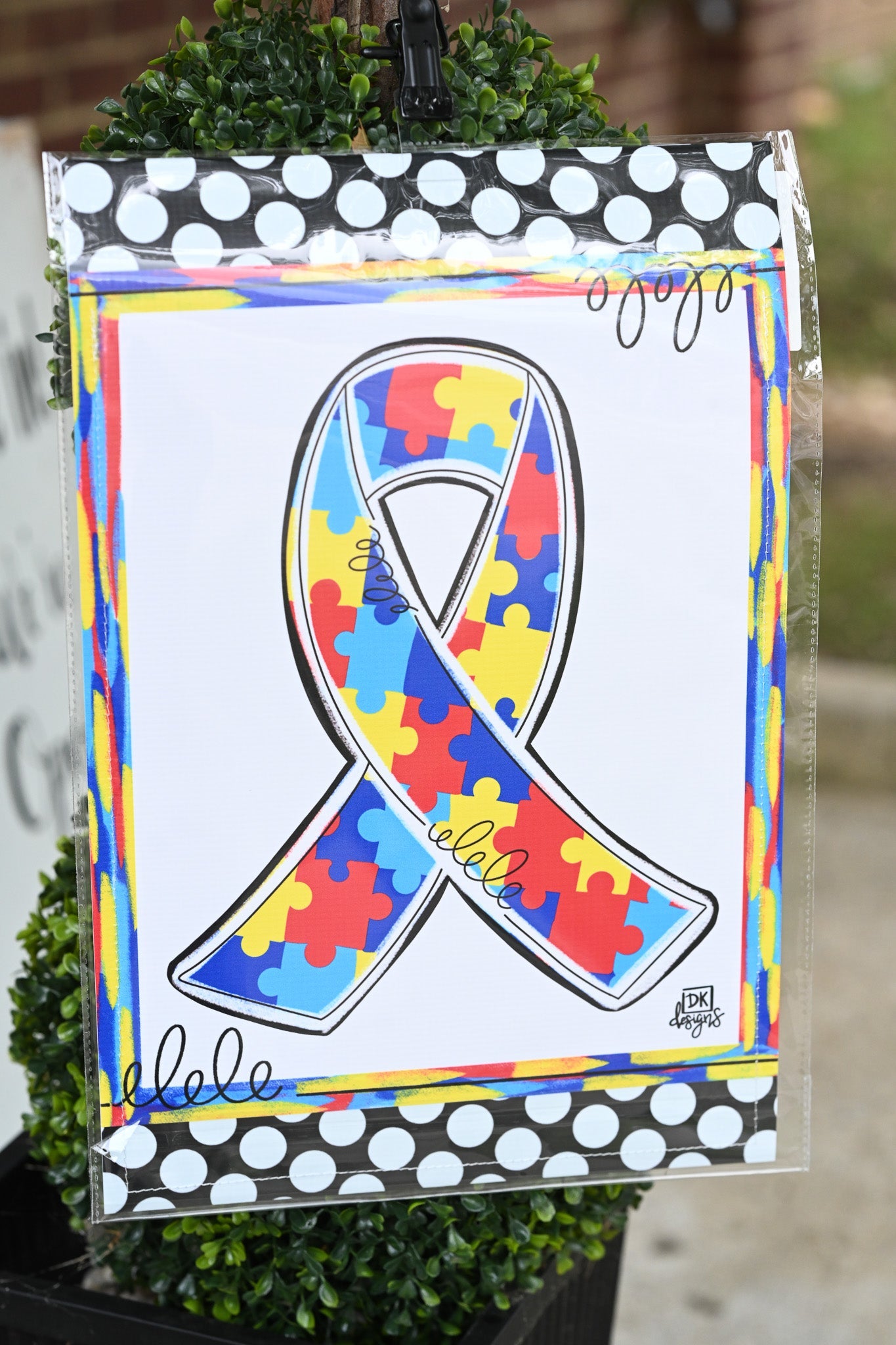 Puzzle Awareness Ribbon Garden Glam - She Chester