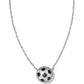 SOCCER SHORT PENDANT NECKLACESILVER IVORY MOTHER OF PEARL