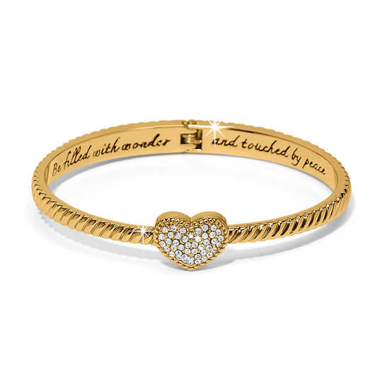 Celestia Heart Gold Hinge Bangle JF0319