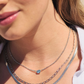 Cailin Pendant Necklace Rhodium Aqua Crystal