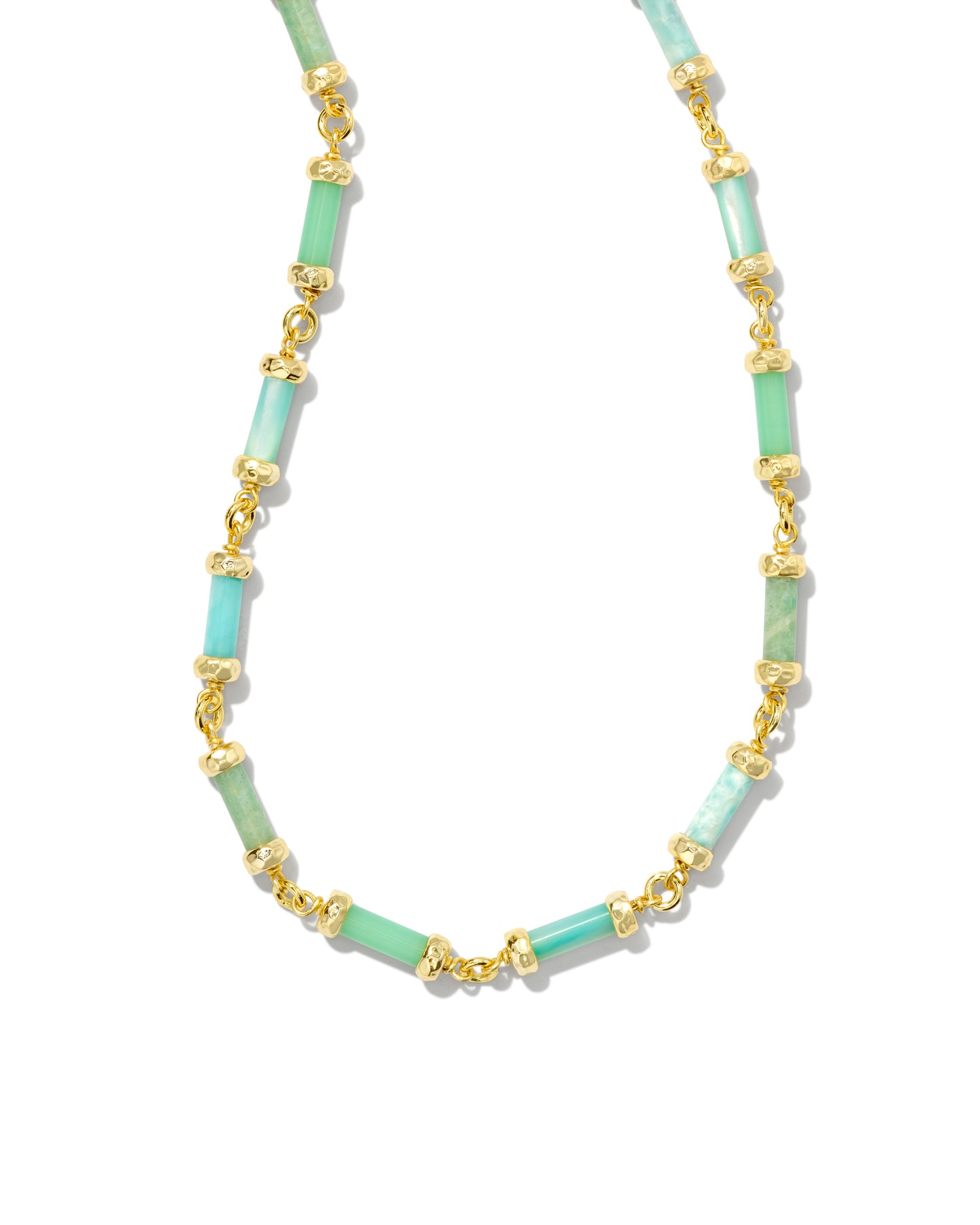 GIGI STRAND NECKLACE IN GOLD BLUE MIX