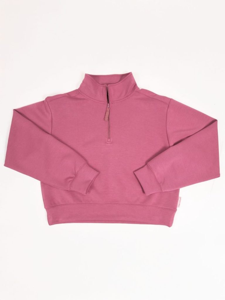 Quarter Zip Plum SS - She Chester