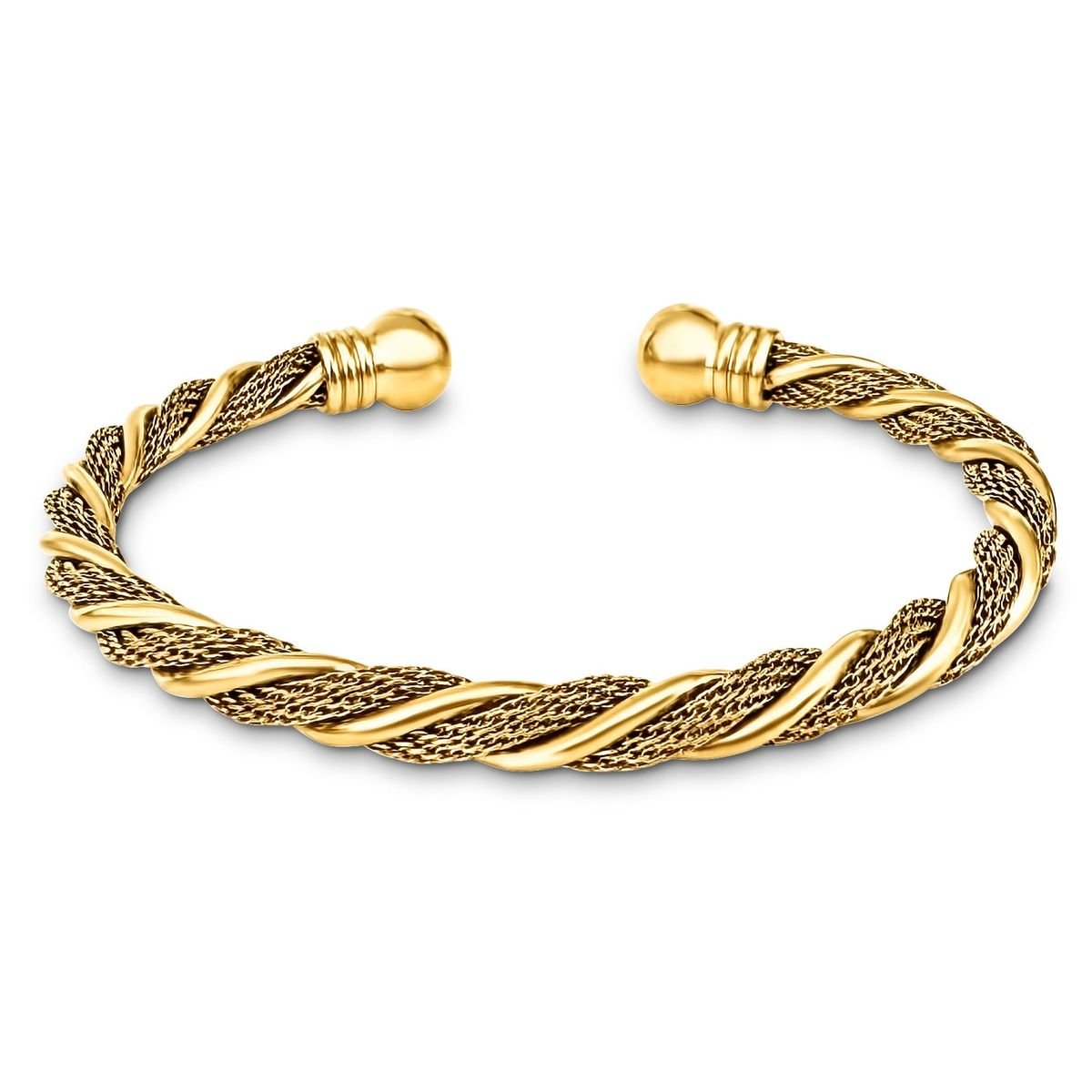 Raven Twist Mesh Cuff Bracelet - She Chester