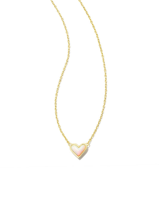 Framed Ari Heart Pink Gold Opal
