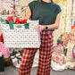 Red Plaid Festive Trousers - She Chester