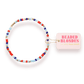 Red, White and Blue Luster Sprinkle Bracelet: Standard 6.75 inch - She Chester