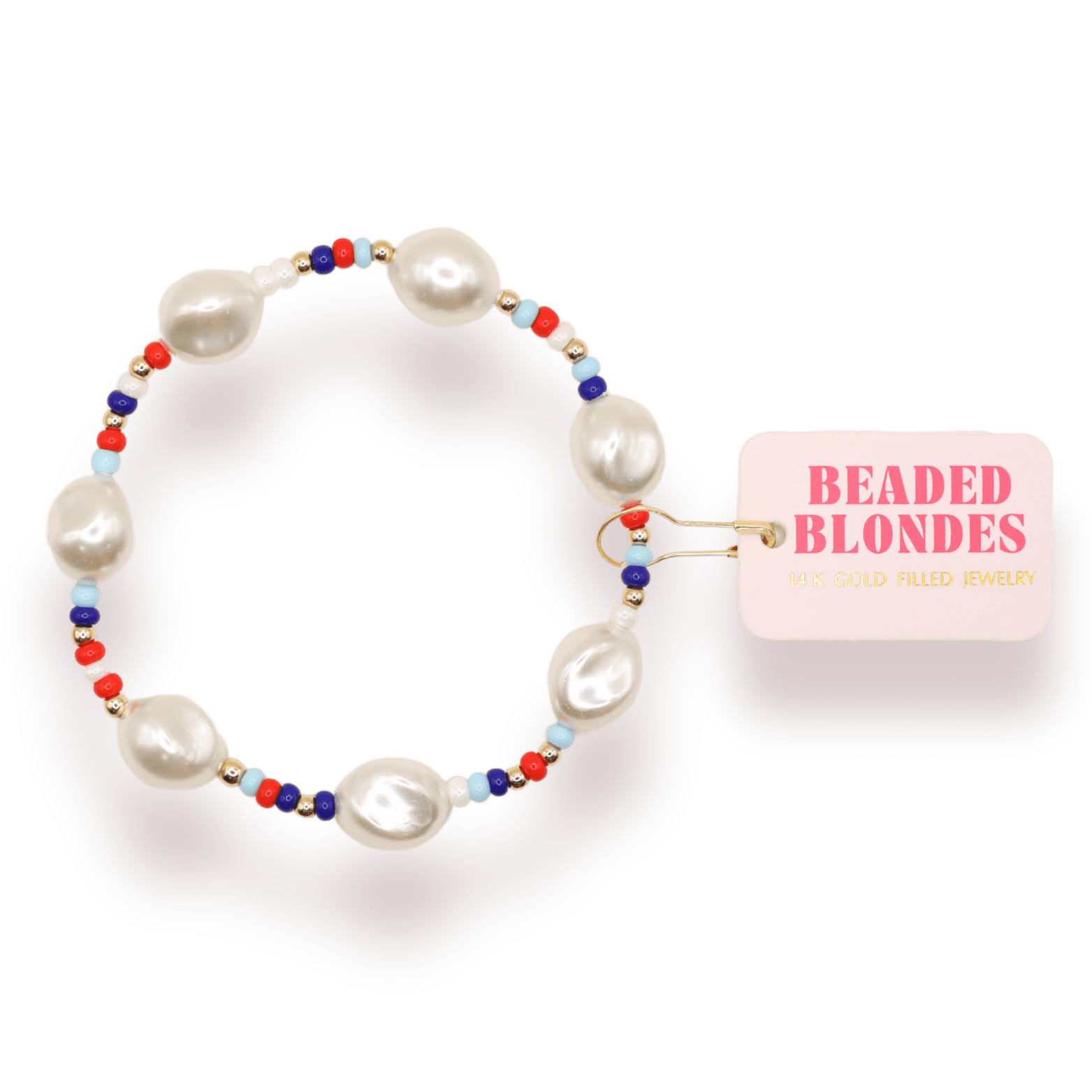 Red, White and Blue Sadie Sprinkle Bracelet: Standard 6.75 inch - She Chester