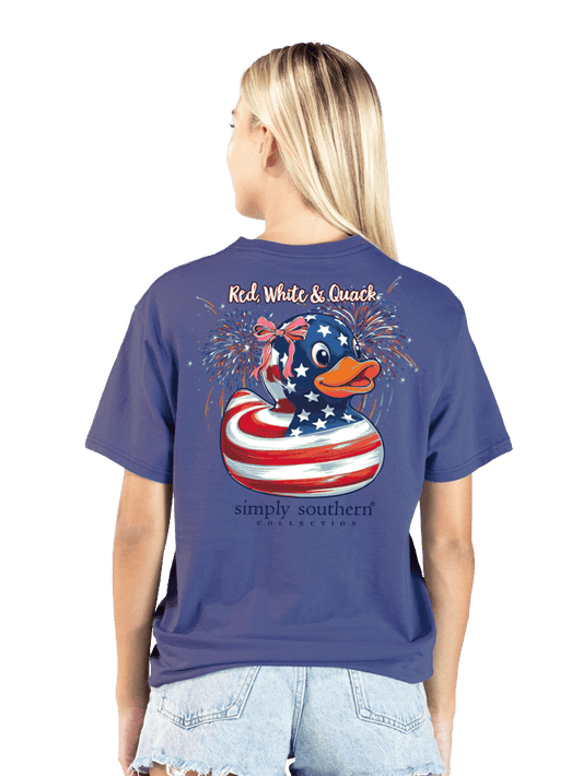 Red, White, Quack Tee - She Chester