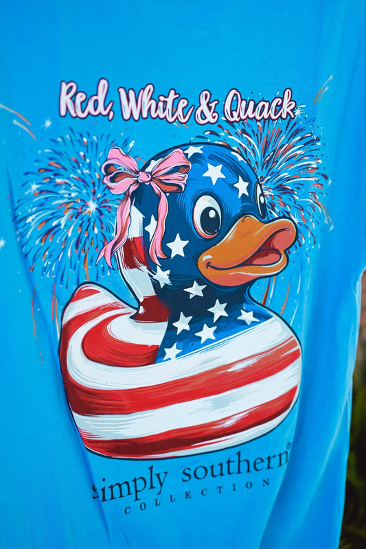 Red, White, Quack Tee - She Chester