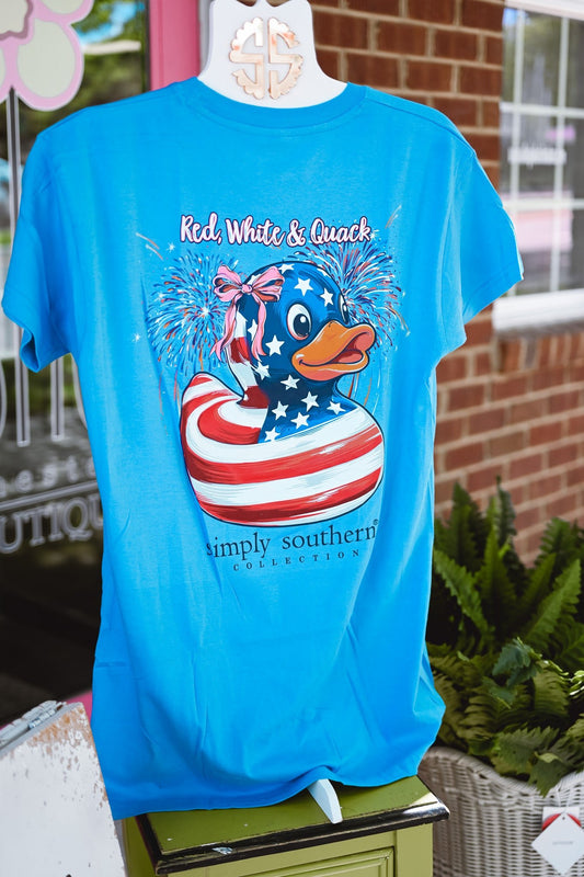 Red, White, Quack Tee - She Chester