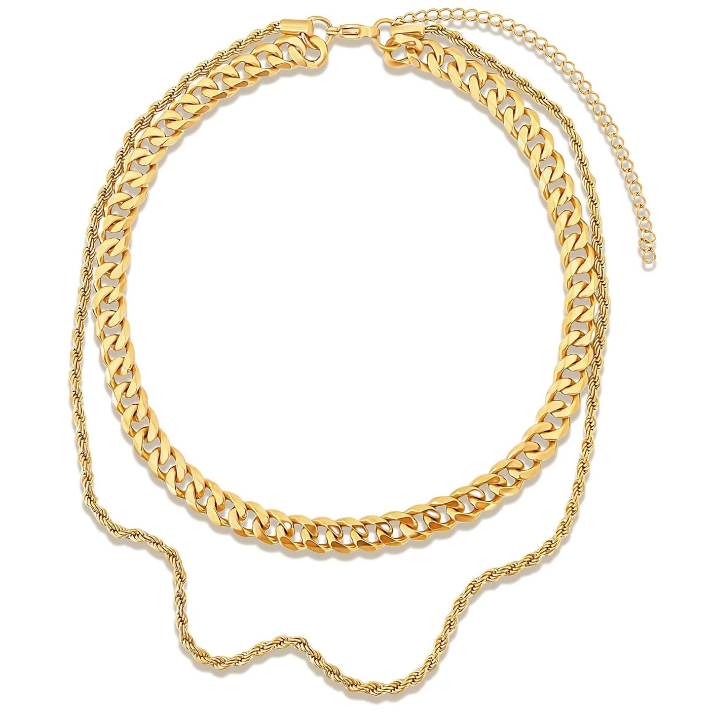 Reece Gold Double Chain Necklace - 281 - She Chester