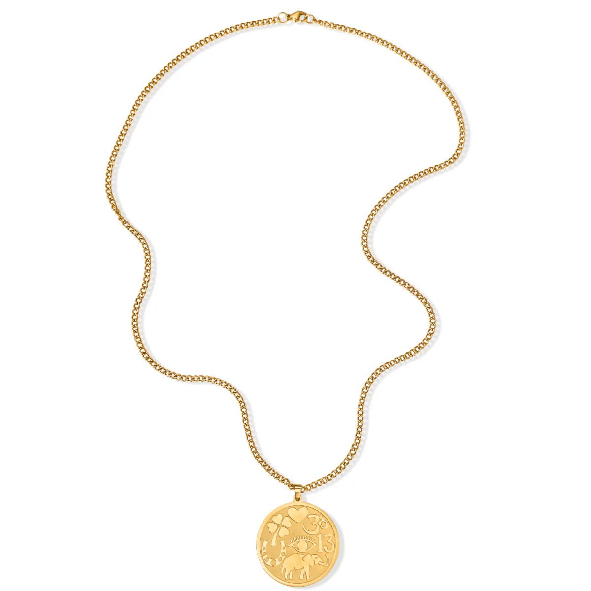Reign Lucky Medallion Necklace - She Chester
