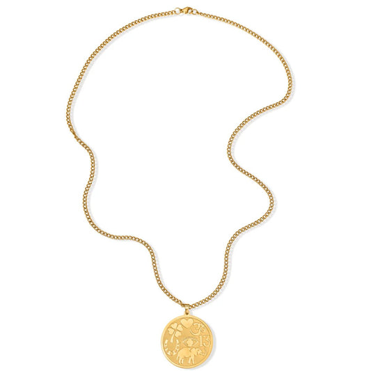 Reign Lucky Medallion Necklace - She Chester