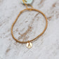 Respect Initial Bracelet Gold Small Disc - A - She Chester