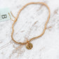 Respect Initial Bracelet Gold Small Disc - B - She Chester