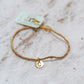 Respect Initial Bracelet Gold Small Disc - C - She Chester