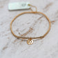 Respect Initial Bracelet Gold Small Disc - D - She Chester