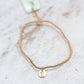 Respect Initial Bracelet Gold Small Disc - E - She Chester