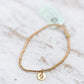 Respect Initial Bracelet Gold Small Disc - G - She Chester