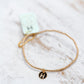 Respect Initial Bracelet Gold Small Disc - H - She Chester