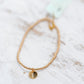 Respect Initial Bracelet Gold Small Disc - I - She Chester