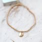 Respect Initial Bracelet Gold Small Disc - J - She Chester
