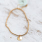 Respect Initial Bracelet Gold Small Disc - L - She Chester