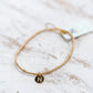 Respect Initial Bracelet Gold Small Disc - N - She Chester