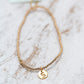 Respect Initial Bracelet Gold Small Disc - S - She Chester