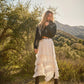 Rhinestone Boot Stitch Black Denim Jacket - She Chester