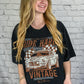 Ride Hard Vintage Car Cropped Tee - She Chester