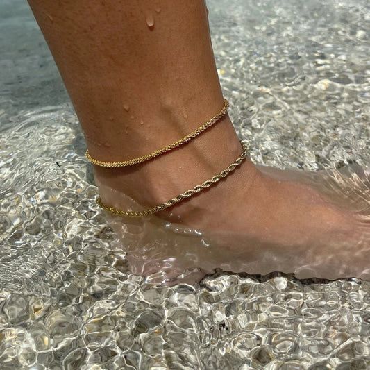 Rita Dainty Gold Chain Anklet - She Chester