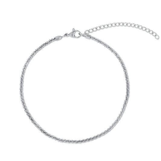 Rita Dainty Silver Chain Anklet - She Chester
