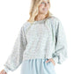 Robins Egg Flower SS Pull Over - She Chester