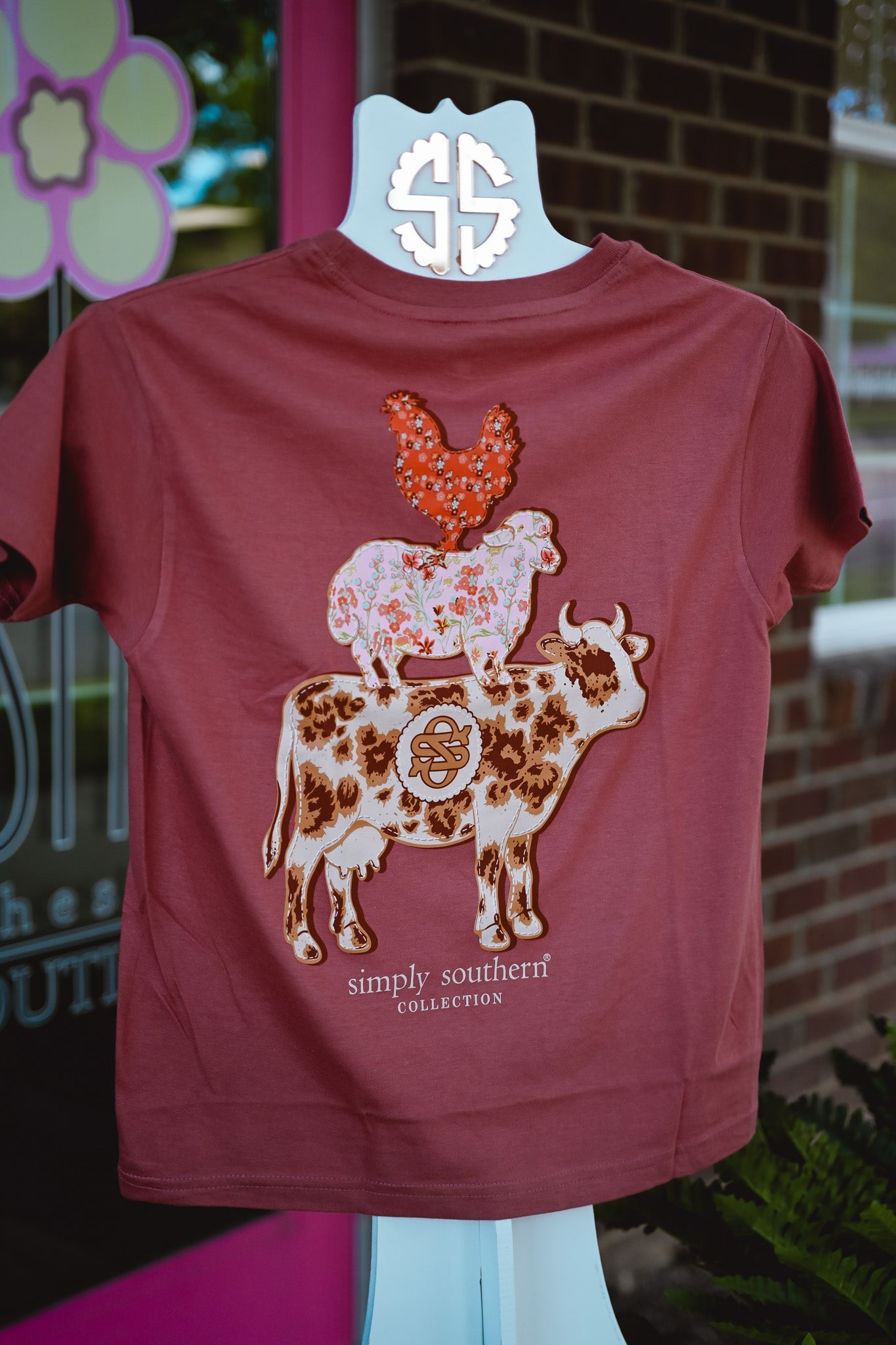 Rooster Sheep Cow Tee - She Chester
