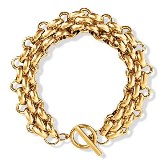 Rosalinda Chunky Chain Toggle Bracelet - She Chester